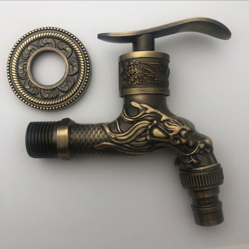 Antique Zinc Alloy Wall-Mounted Faucet for Home & Garden