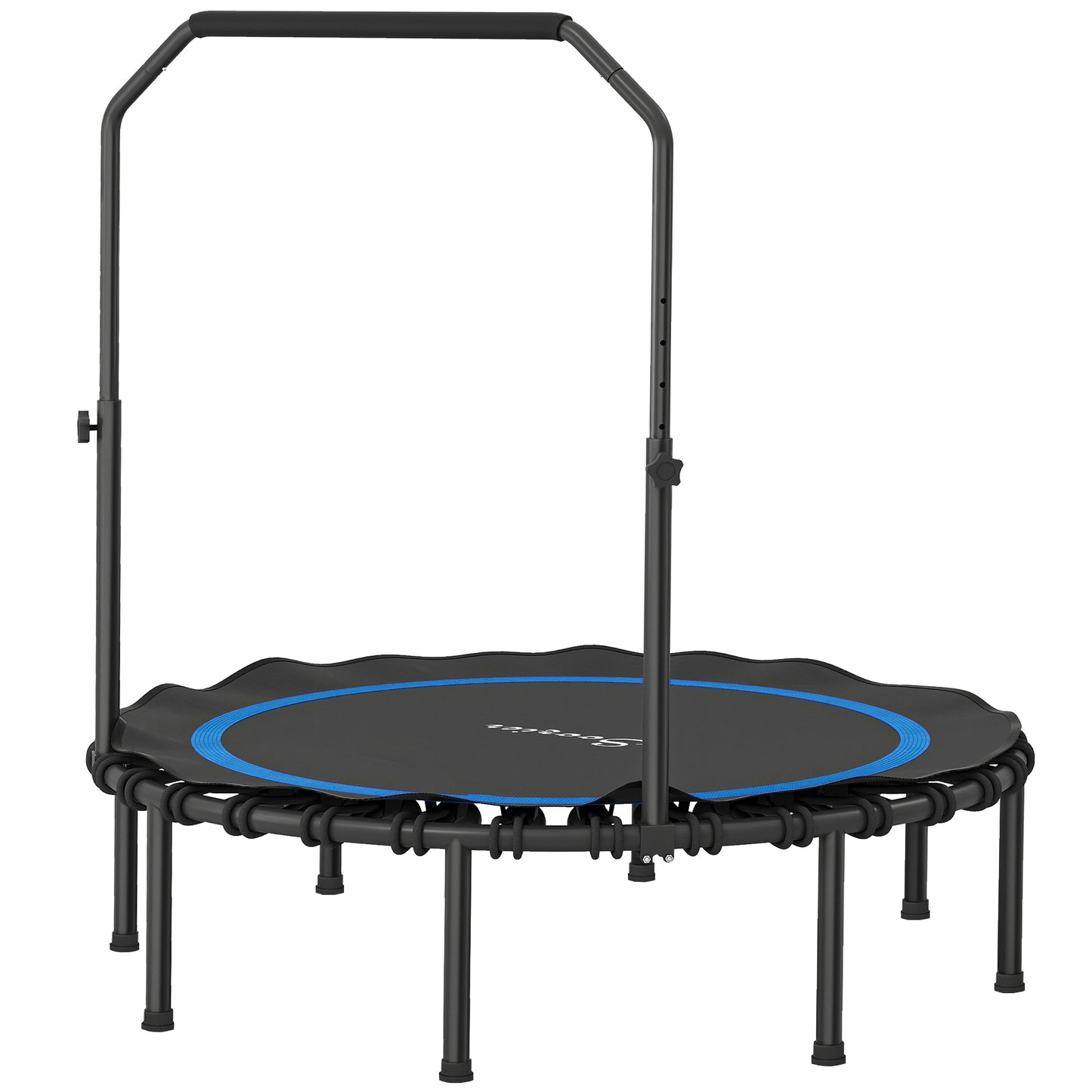 48" Foldable Mini Trampoline for Adults with Adjustable Handle - Blue