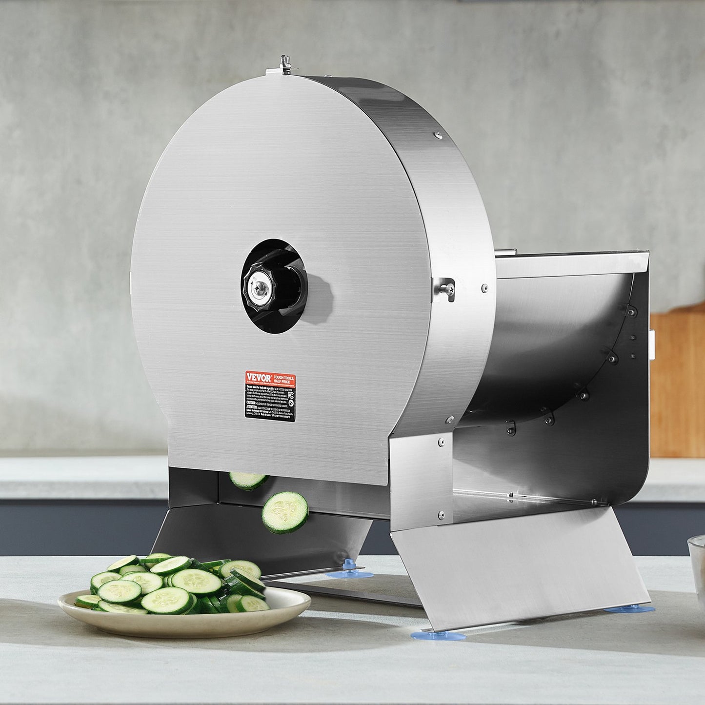 Electric Vegetable Slicer - Adjustable 0-12mm Thickness, Stainless Steel Food Cutter, Manual & Electric Modes