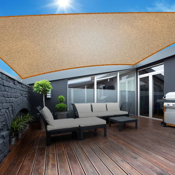 Rectangle Shade Sail Canopy - 98% UV Protection, 300x300cm