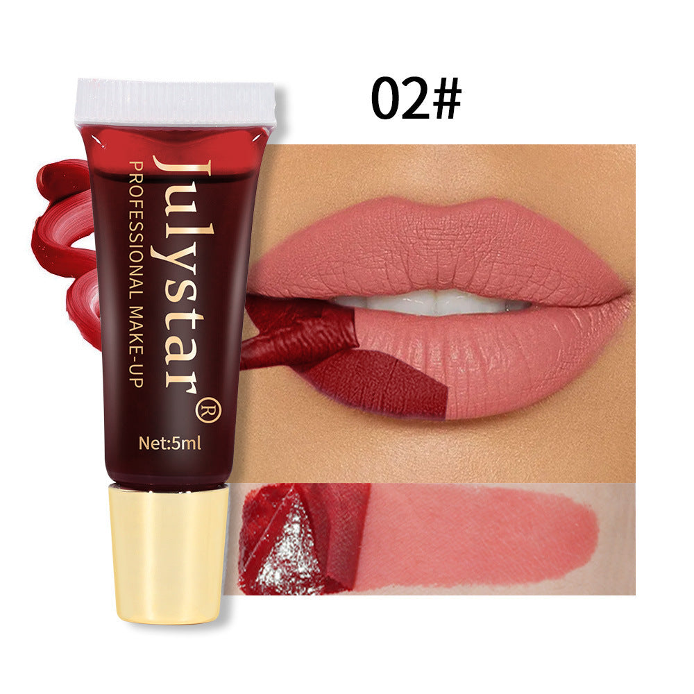 Matte Peel-Off Lip Stain - Long-Lasting Waterproof Lip Tattoo Tint