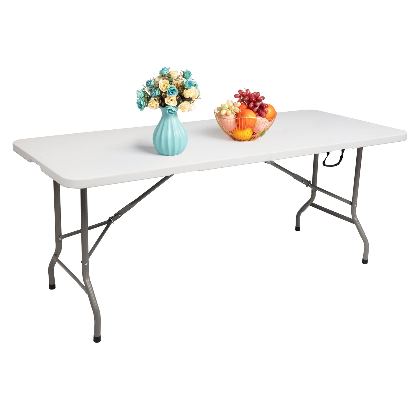 6ft Folding Table - Heavy Duty Portable for Indoor & Outdoor Use