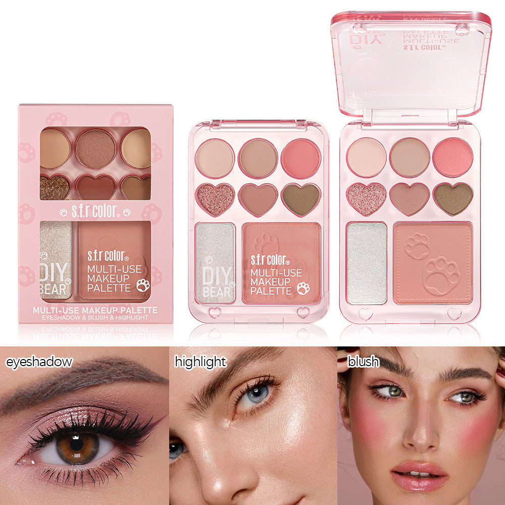 Colorful Eye Shadow and Blush Makeup Set with 3 Shades - 9.3g