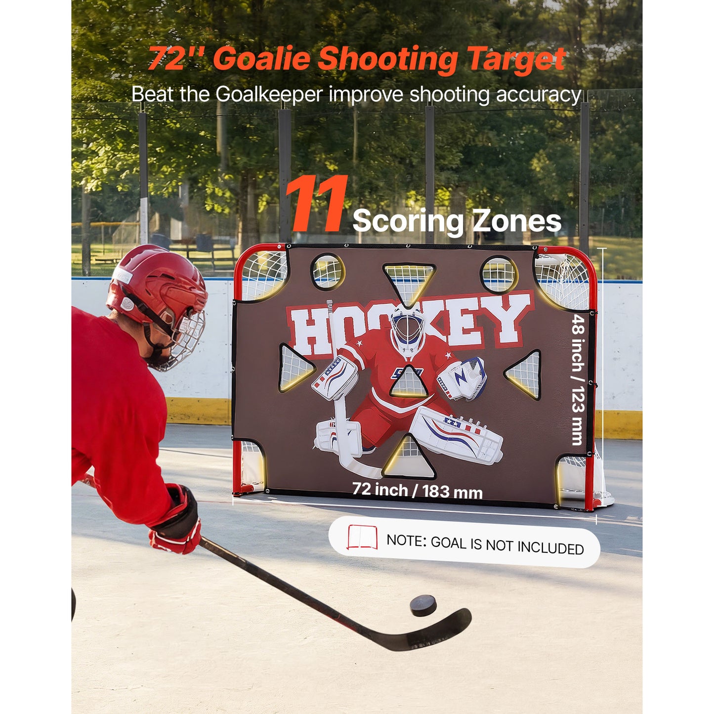 Street Hockey Goalie Shooting Target - Ice Hockey Practice Net for Shooting Accuracy