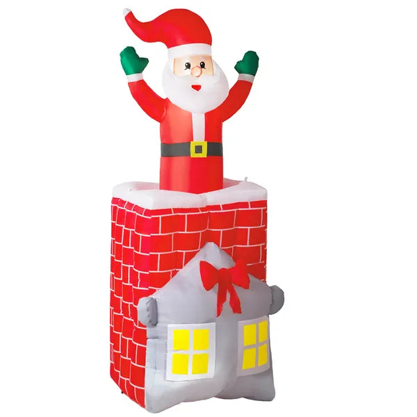Inflatable Santa Claus Decoration with LED Lights - 82.7"