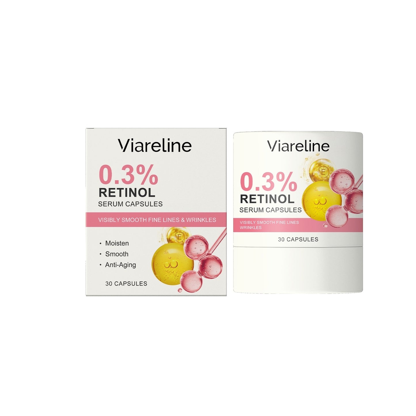Vitamin C Serum Capsules - Hydrating Facial Skin Care, 30 Pack