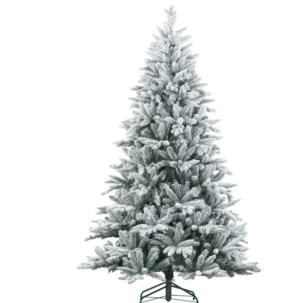 7 Ft Snow Flocked Artificial Christmas Tree - Easy Assembly
