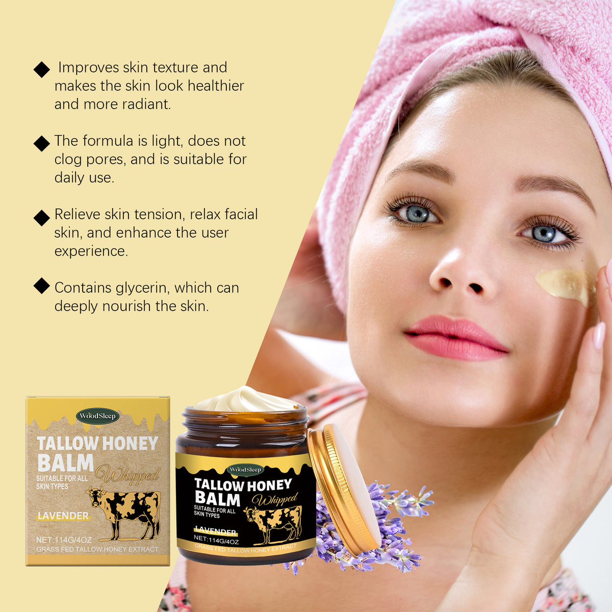 Butter Skin Cream with Mild Ingredients - 114g Hydrating Facial Moisturizer