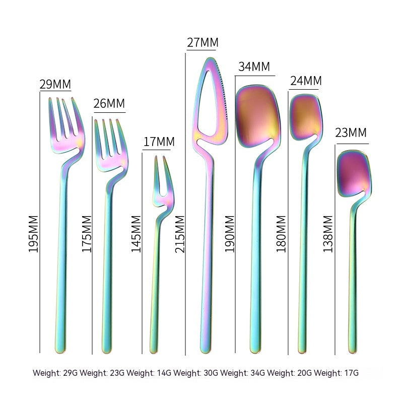 304 Stainless Steel Dinnerware Set - Forks Spoons Knives Kitchen Utensils