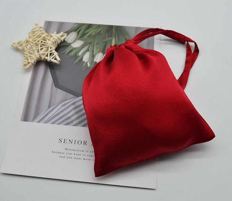 Silk Eye Mask Cosmetic Bag with Pocket - Jewelry & Travel Organizer