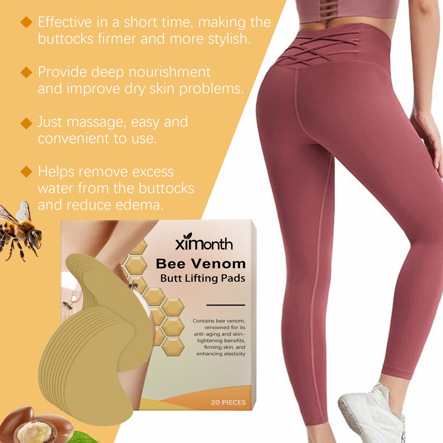 Firming Buttock Care Masks - 20 Piece Moisturizing & Lifting Hip Treatment