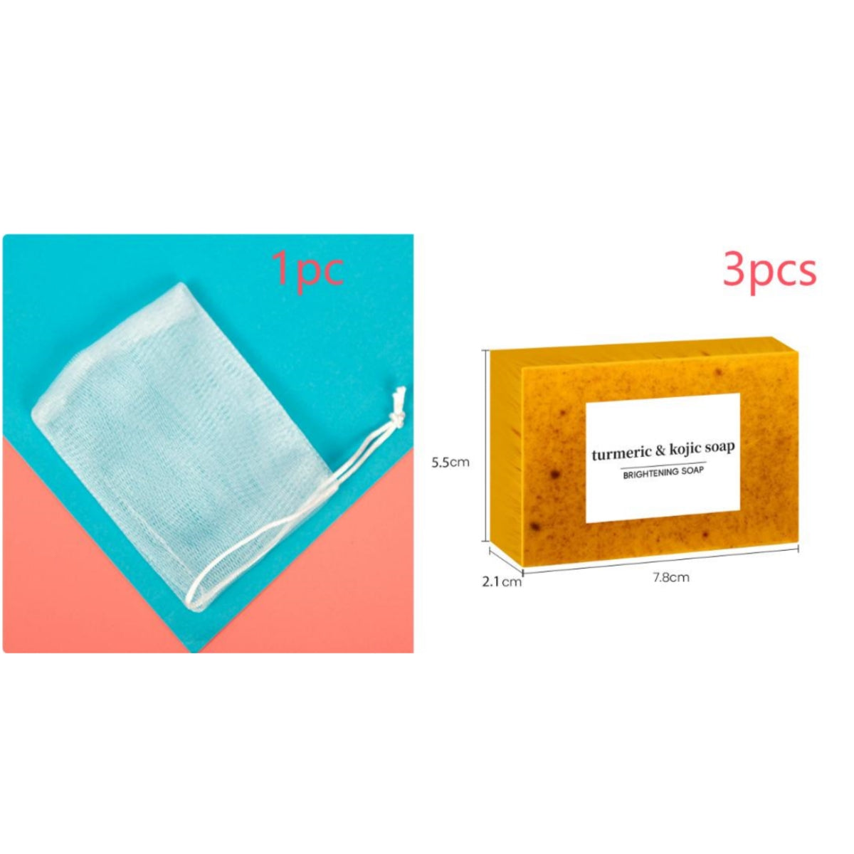 Natural Herbal Turmeric Lemon Ginger Cold Process Soap Set - All Variants