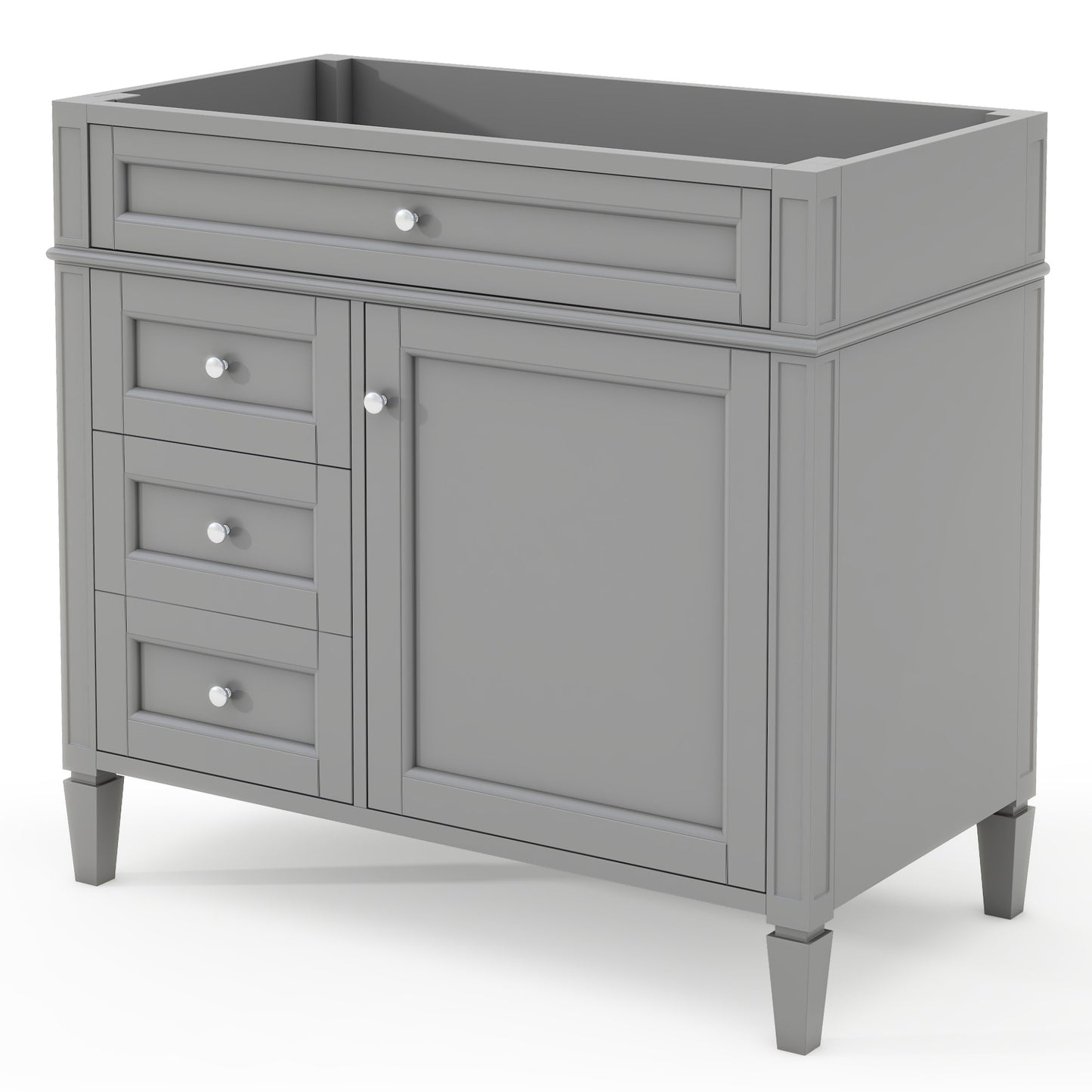 36'' Modern Bathroom Vanity Cabinet with 3 Drawers - Grey