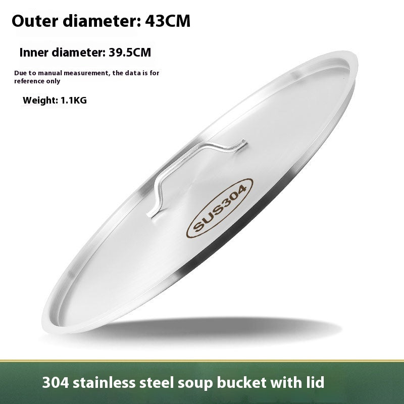 Extra Thick Stainless Steel Soup Pot Lid Food Grade Kitchen Storage Cover