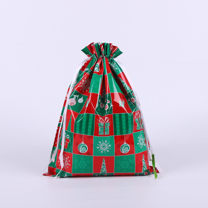 Festive Aluminum Foil Gift Bags for Christmas & New Year Party Packaging