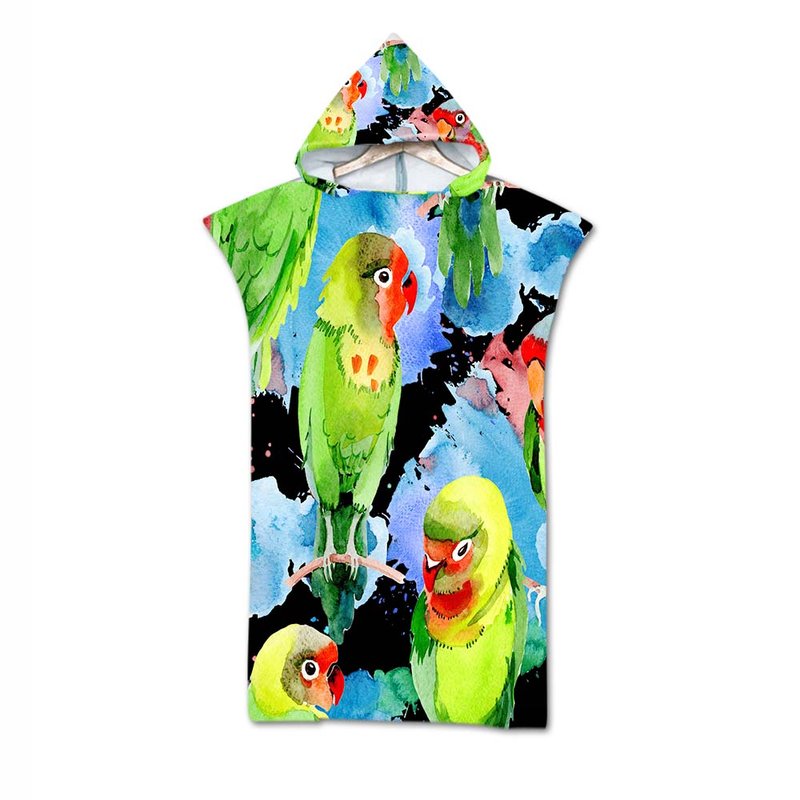 Geometric Print Bath Towel Cloak - Beach & Pool Cover-up, Multiple Sizes