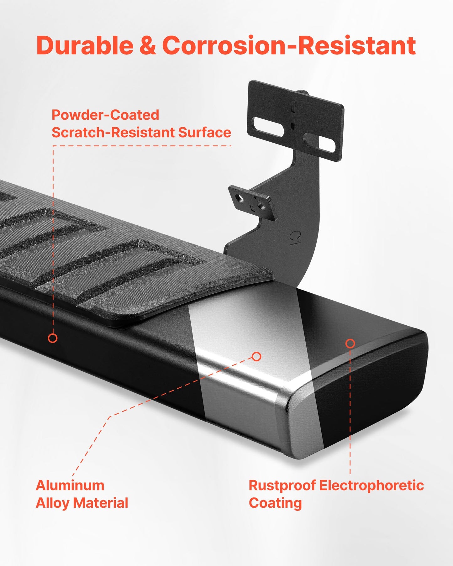 6-Inch Wide Side Steps for Dodge Ram Crew Cab Trucks | Durable Aluminum Running Boards