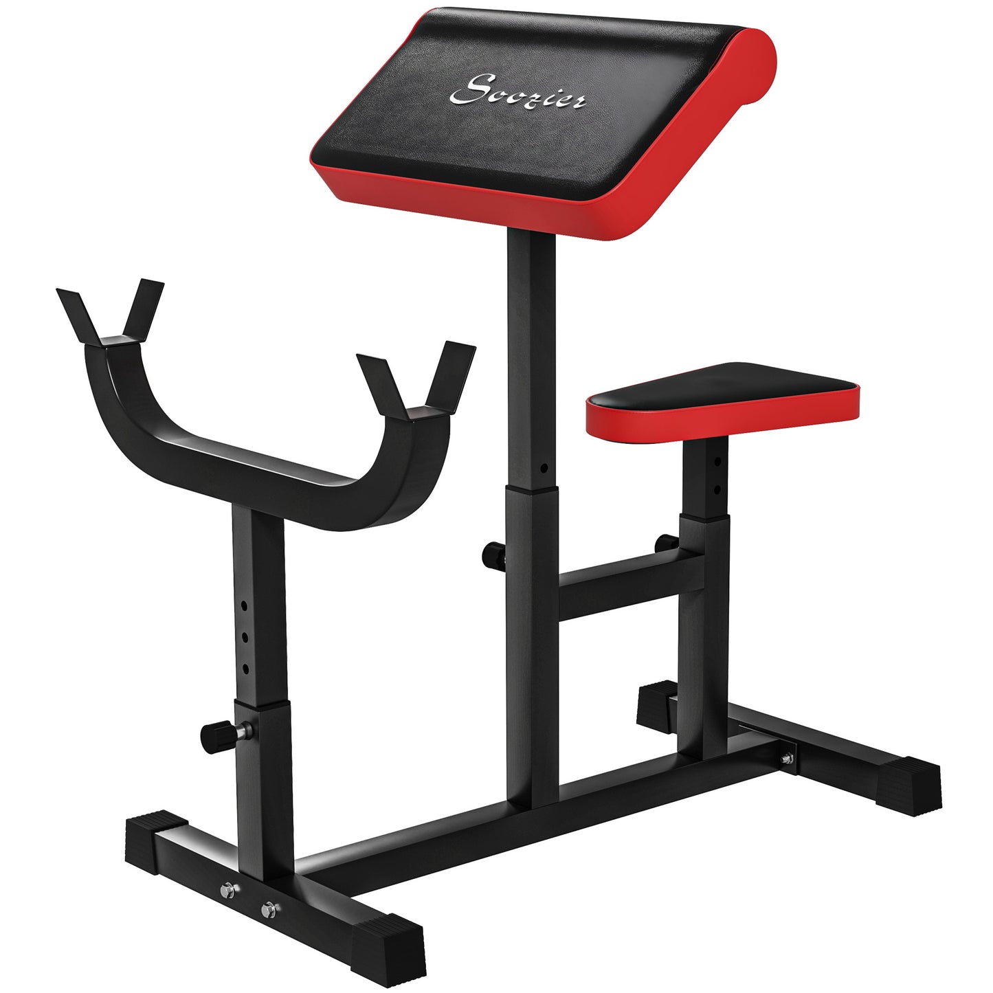 Adjustable Preacher Curl Bench for Strength Training - Black