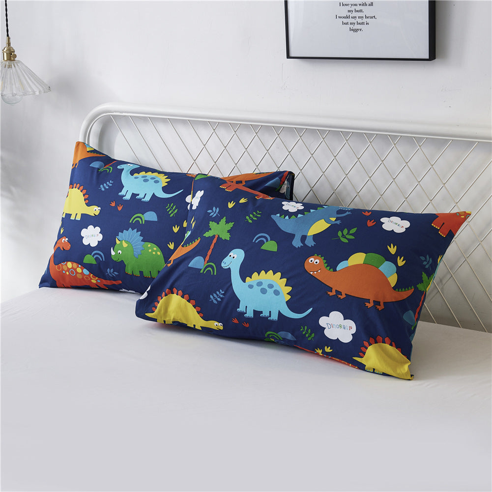 Cotton Blanket with Dinosaur World Pattern - European American Style Bedding