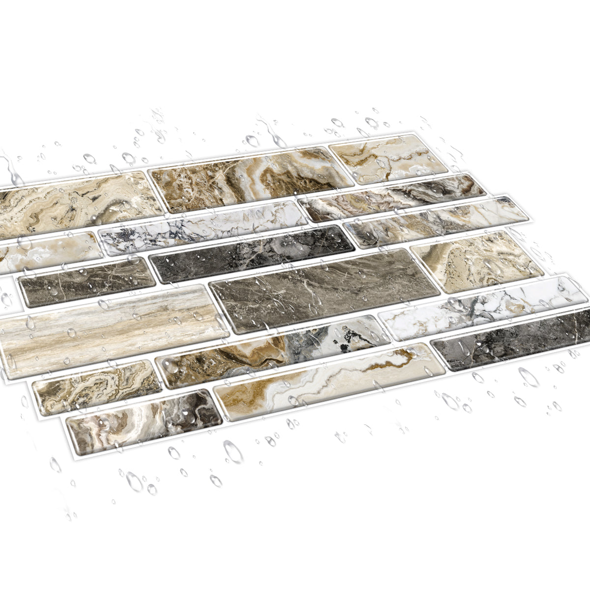 Peel and Stick Imitation Marble Pattern Wallpaper - Taupe