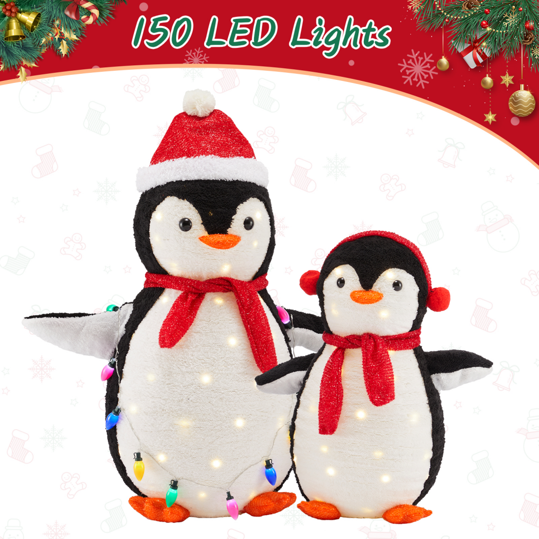 Illuminated Penguin Outdoor Decoration with LED Lights