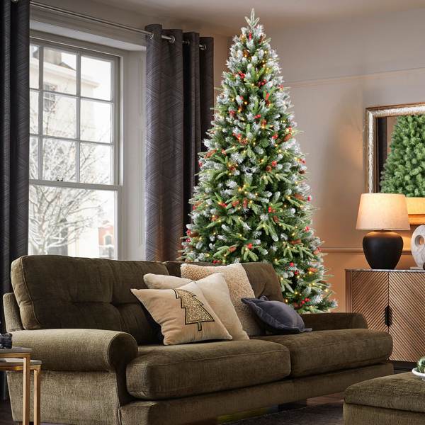 7ft Green LED Christmas Tree with PVC Branch Tips