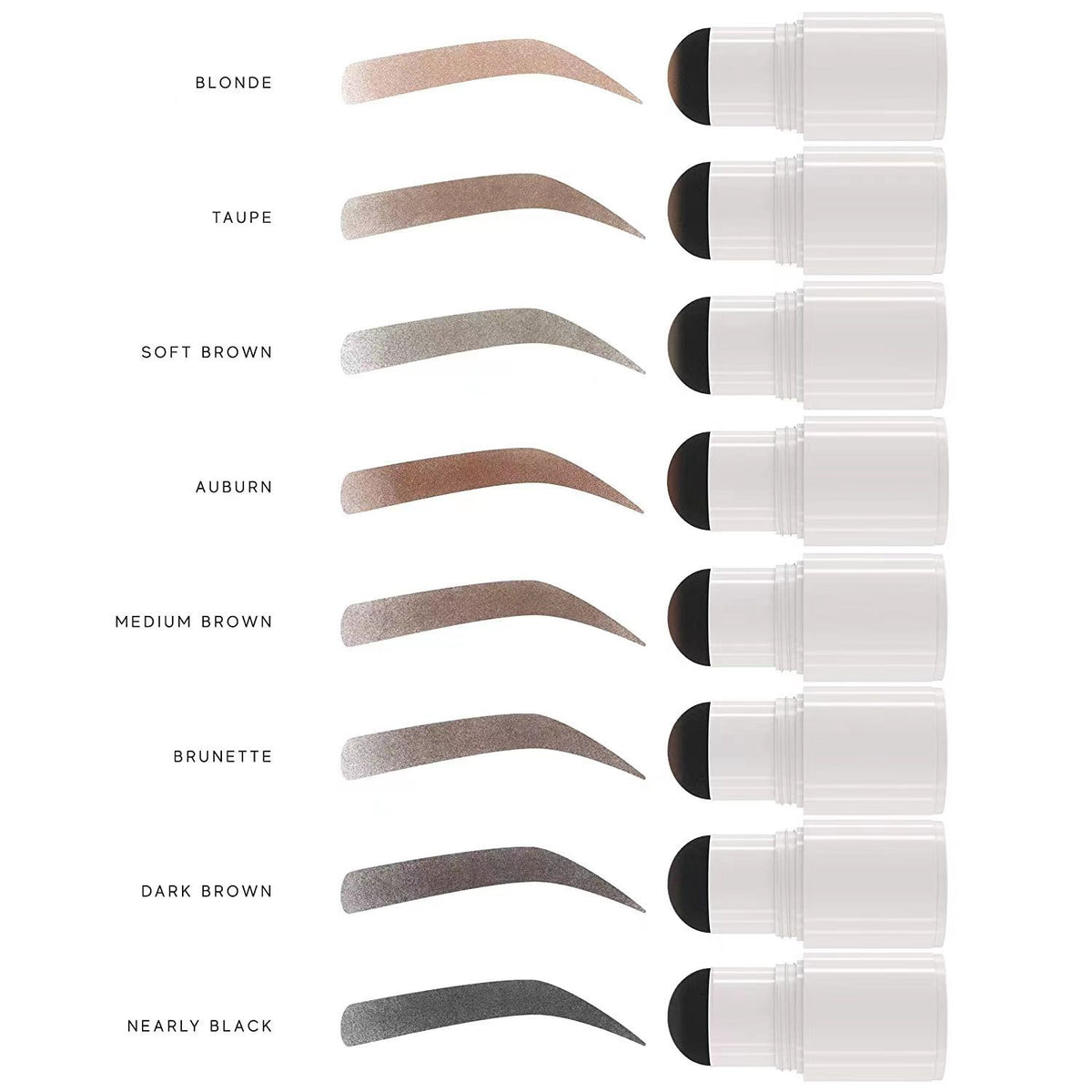 Double-Headed Eyebrow Powder Kit - Contour, Sculpt, Hairline, Suit