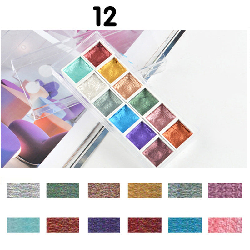 Metallic Gouache Paint Set for Nail Art & Watercolor