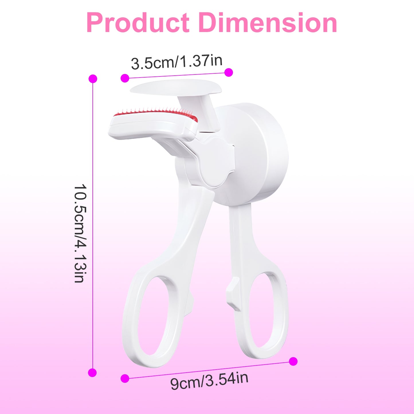 2-Pack Heated Electric Eyelash Curler - USB Rechargeable with 3 Temp Settings