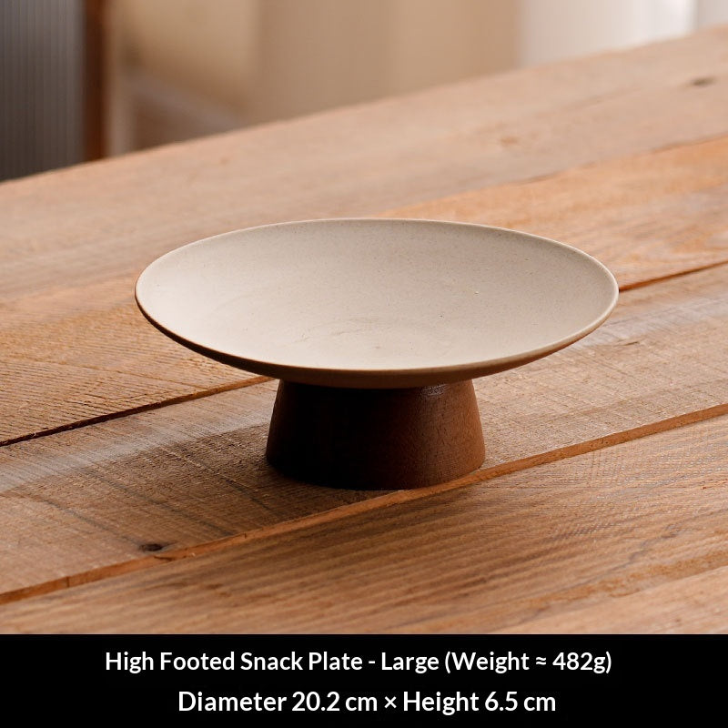 Ancient-Style Ivory White Dried Fruit Tray Made of Ceramic - Multiple Variants