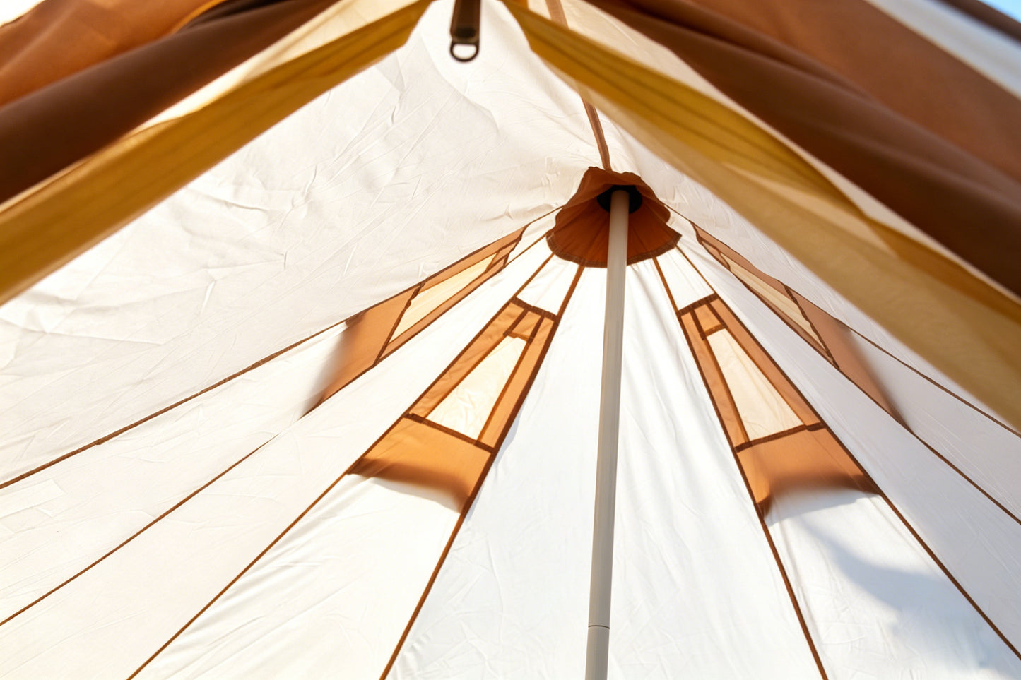 Spacious 9.8ft Bell Tent for 3-4 People - Beige Glamping Shelter
