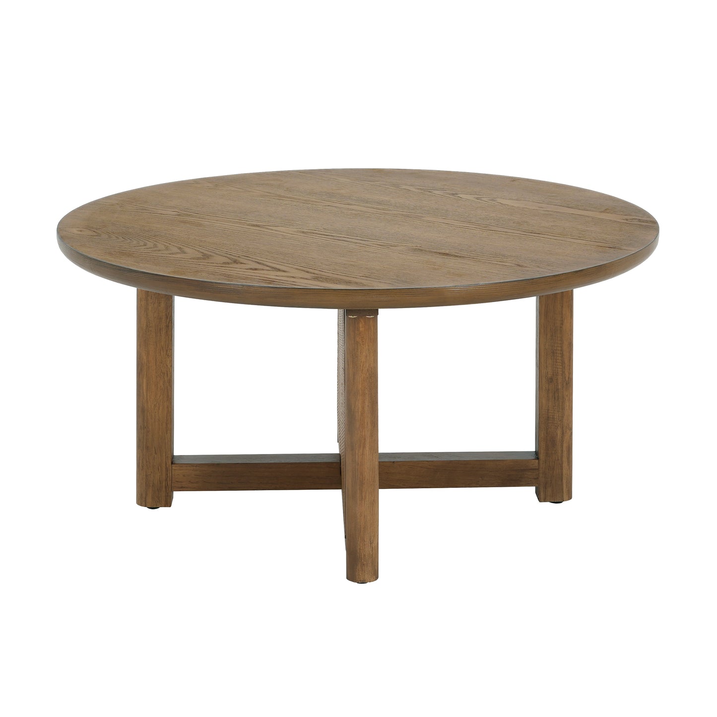32 Rattan Coffee Table, Round Woven Wood Table