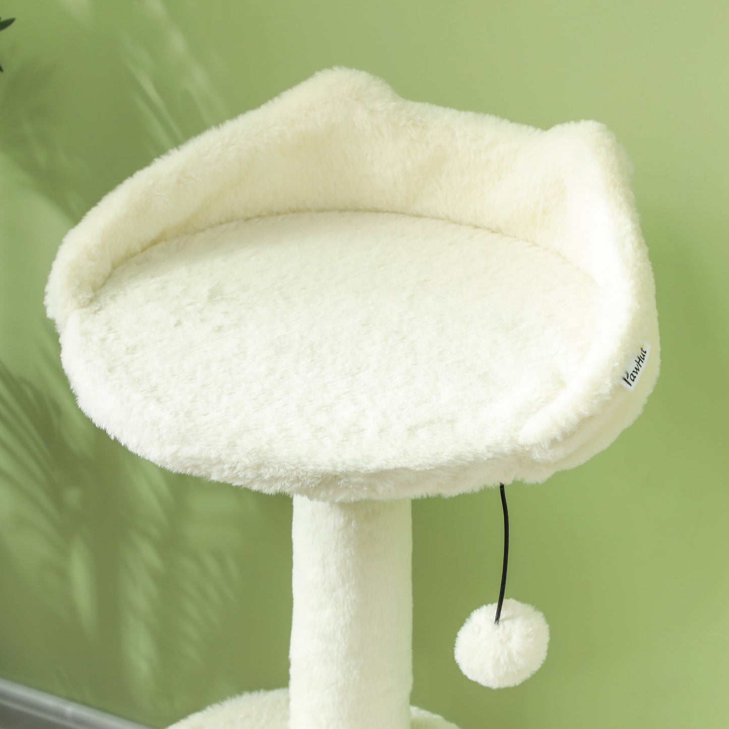 31-Inch Cat Tree Tower with Scratching Posts, Condo, Beds & Toy Ball - Cream White