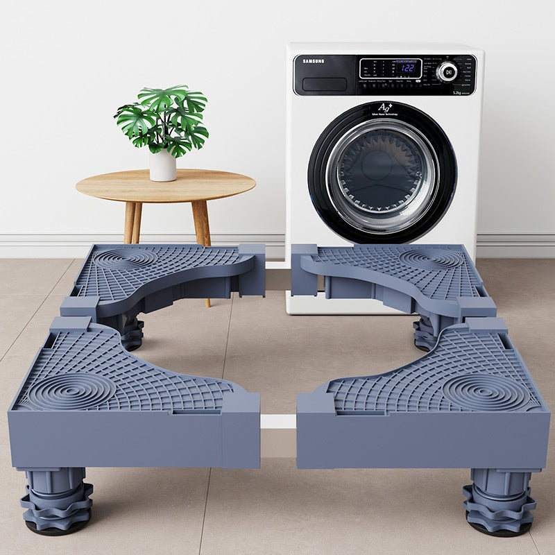 Universal Washing Machine Base Riser with Casters and Bracket