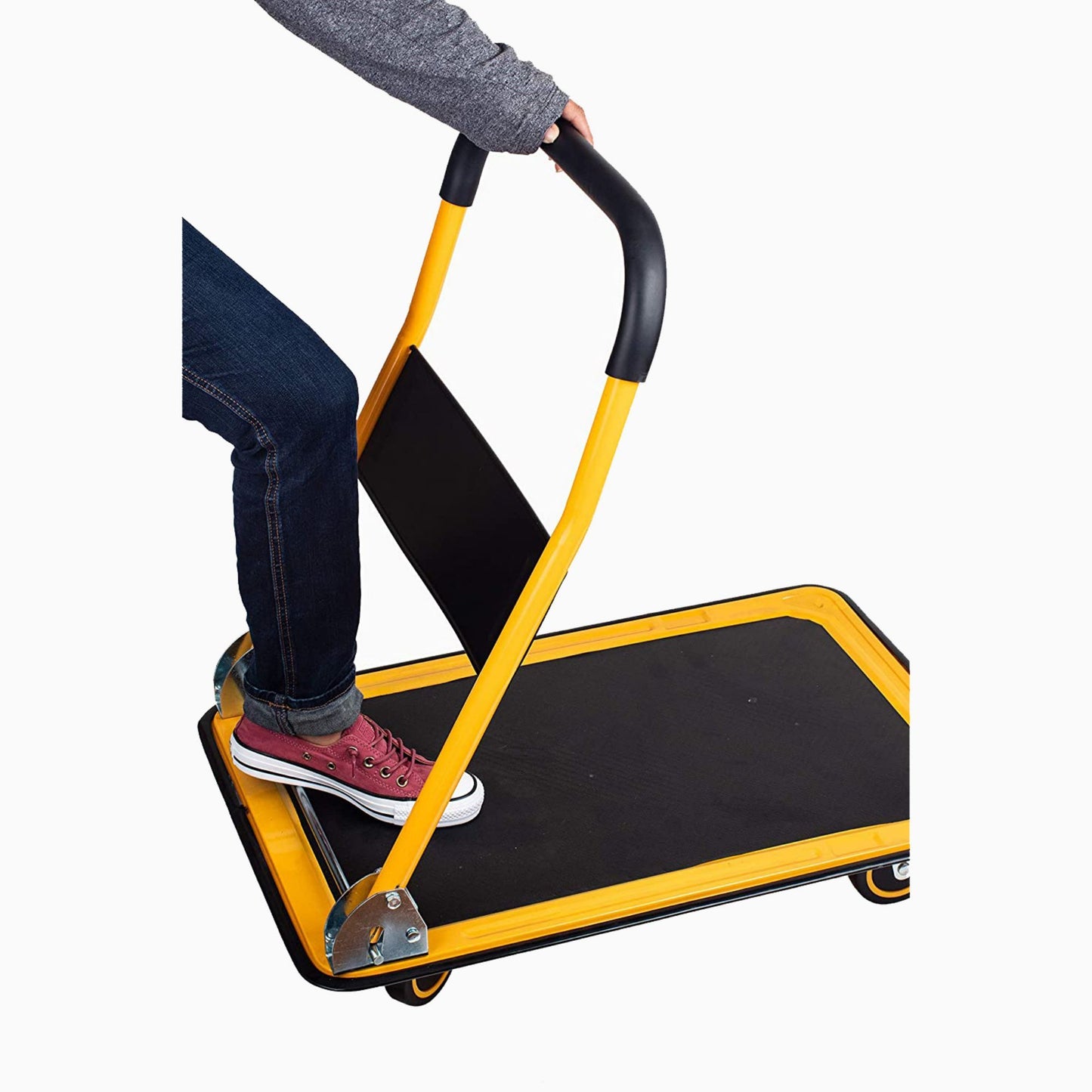 Heavy Duty Folding Platform Truck - 660 Lbs Capacity, Yellow