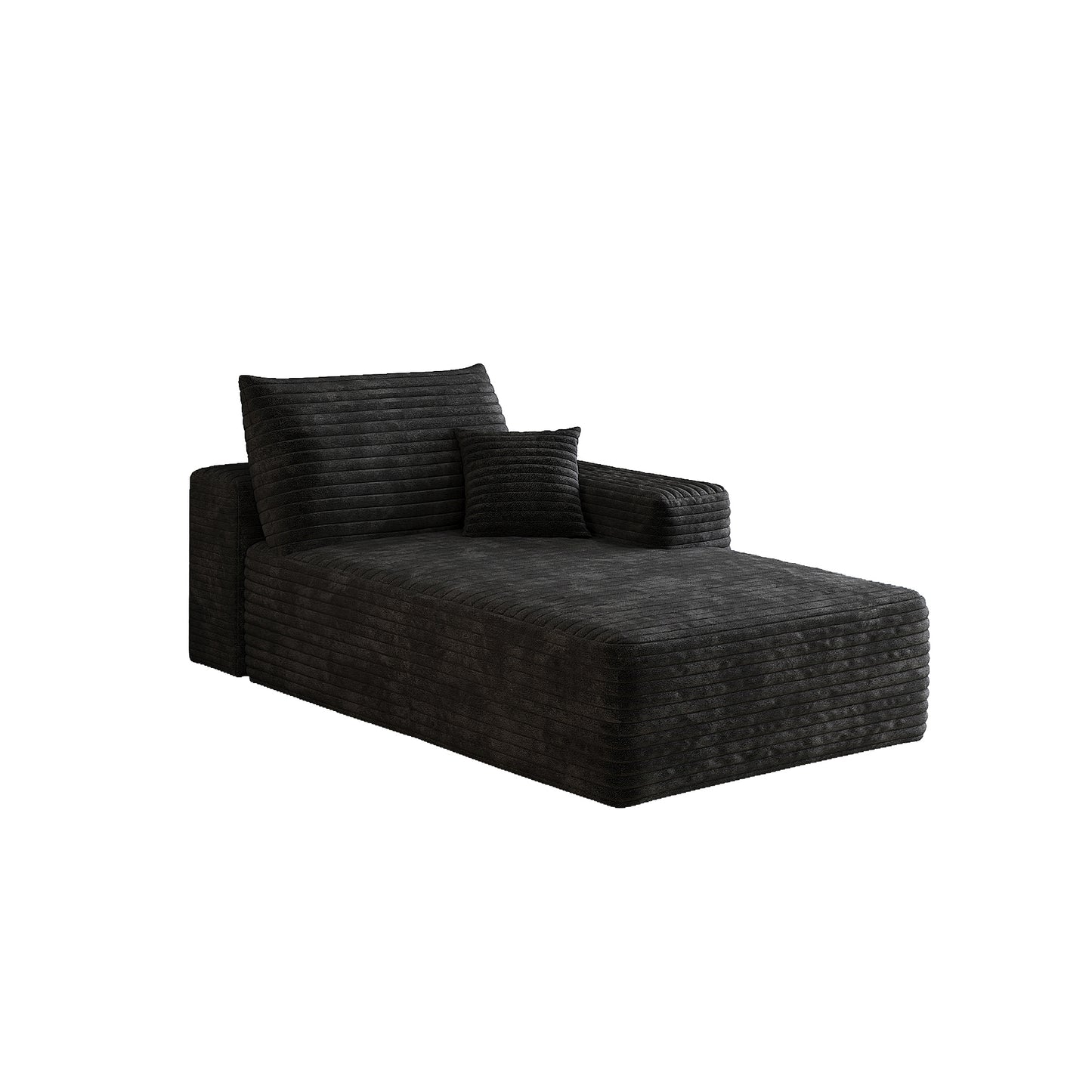 Y165 Black Sleeper Chair - Single Box Foam Upholstery