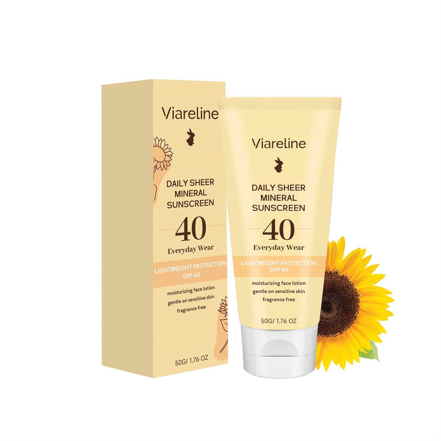Lightweight Mineral Sunscreen 50g - Water & Zinc Oxide Based SPF Lotion