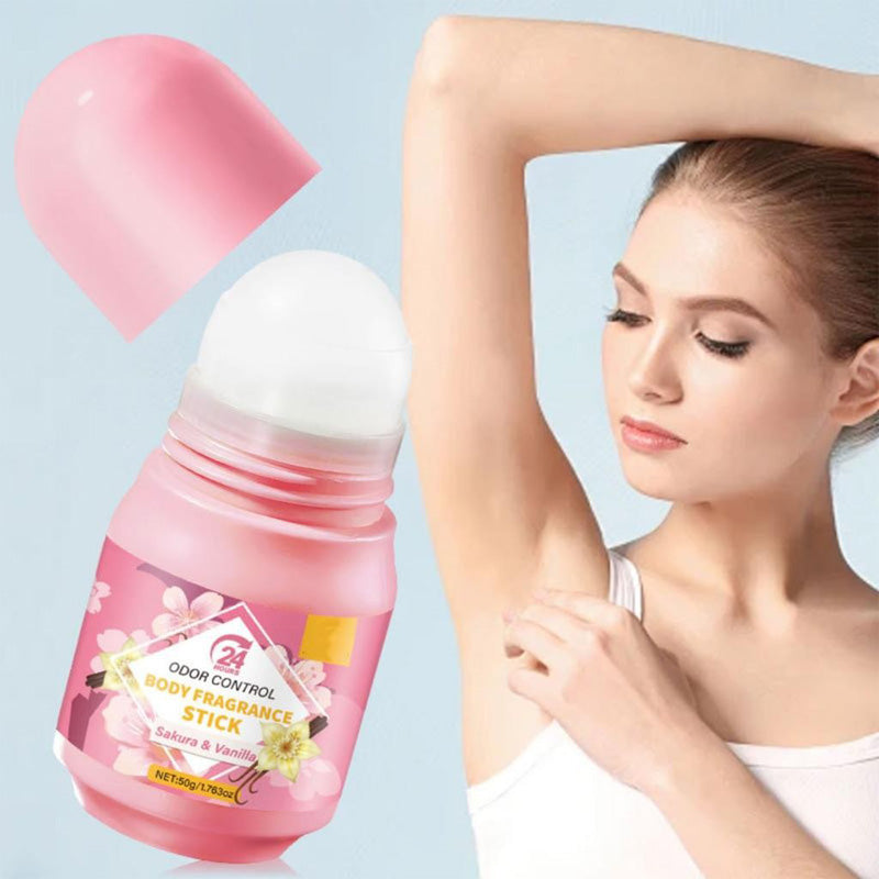 Long-Lasting Roll-On Antiperspirant Deodorant - 50g Portable Pink