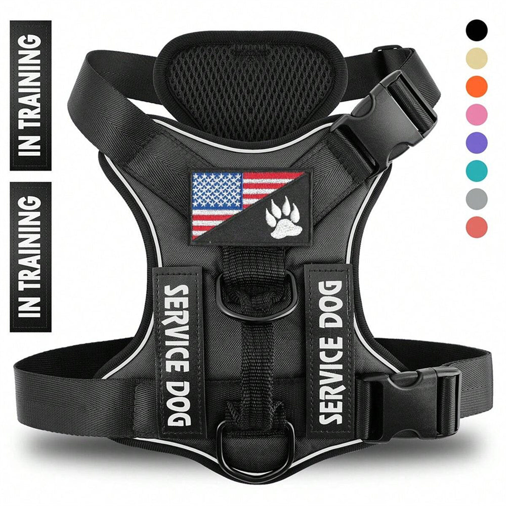 Reflective Breathable Polyester Dog Harness - Adjustable & Durable Pet Strap