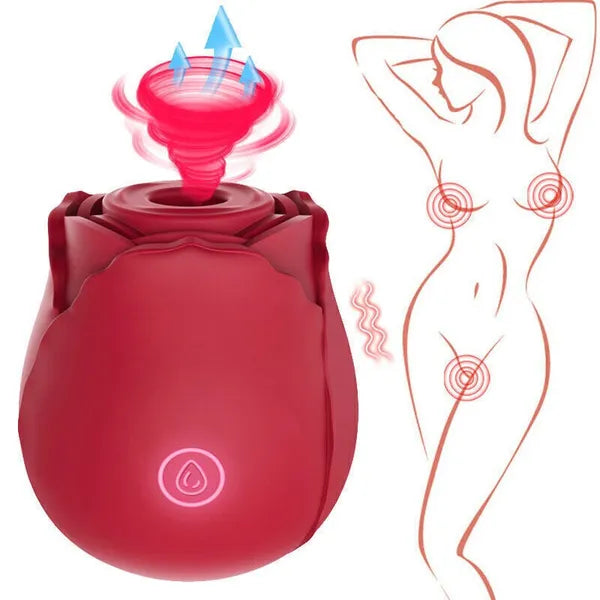 Rose Clitoral Sucking Vibrator - 10-Speed Rechargeable Personal Massager