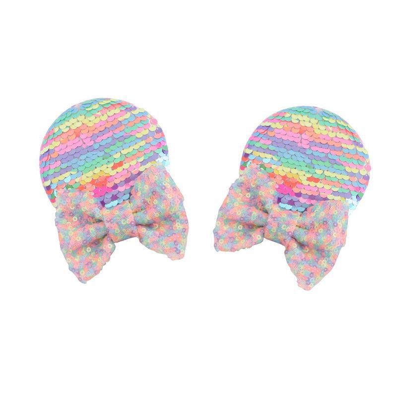 Sequin Bow Hairpin Clip for Kids