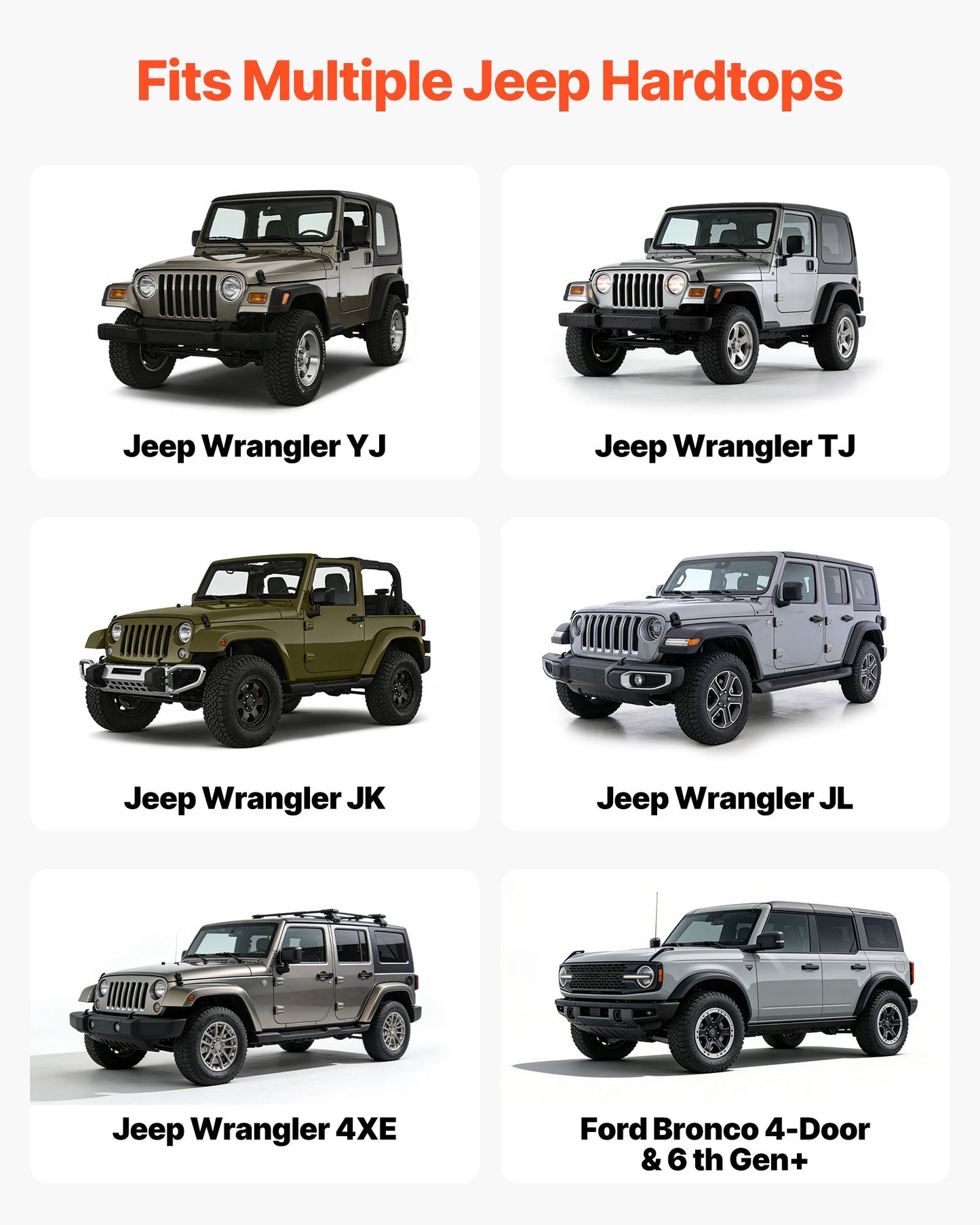Jeep Hard Top Removal Lift - 220 Lb Capacity, Foldable & Adjustable, Easy One-Person Operation