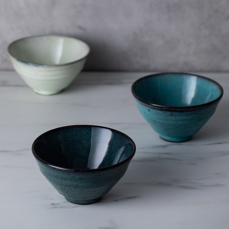 Nordic Ceramic Rice Bowl Set - Single Porcelain Kitchen Tableware