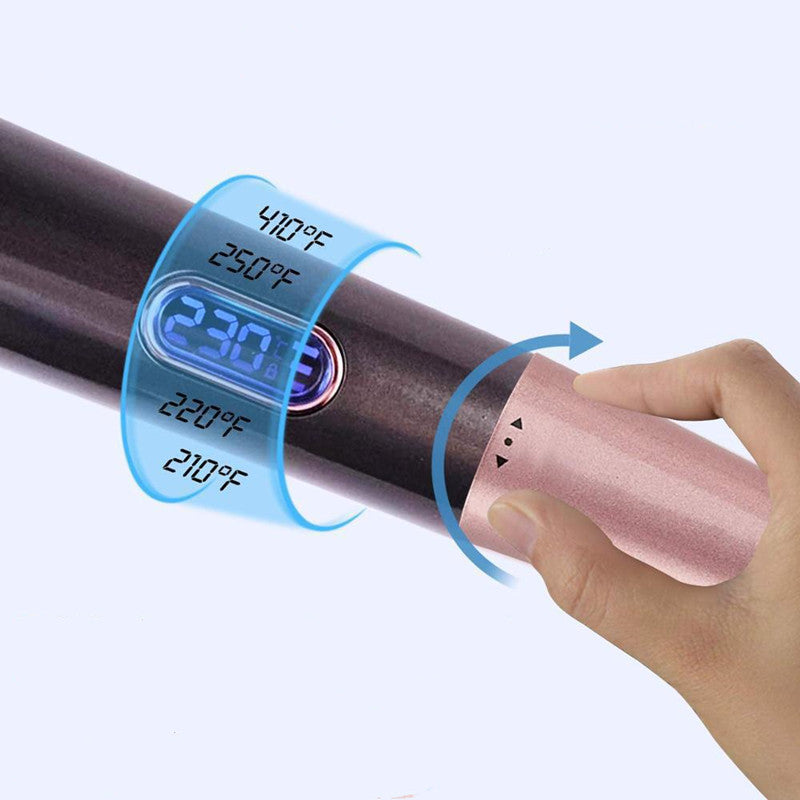 2-in-1 Hair Straightener and Curling Iron with Ionic Tourmaline Ceramic Plates
