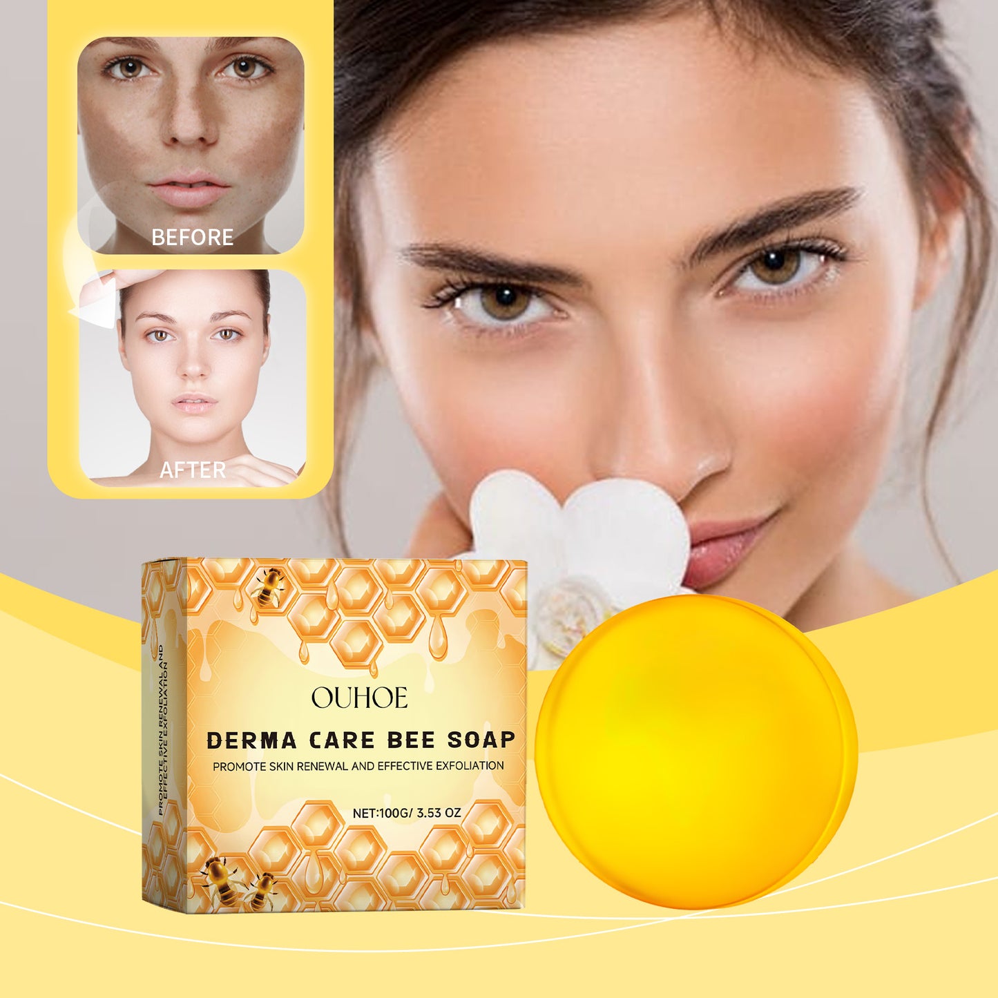 Bee Venom Moisturizing Body Soap - Deep Cleansing & Skin Repair Bar
