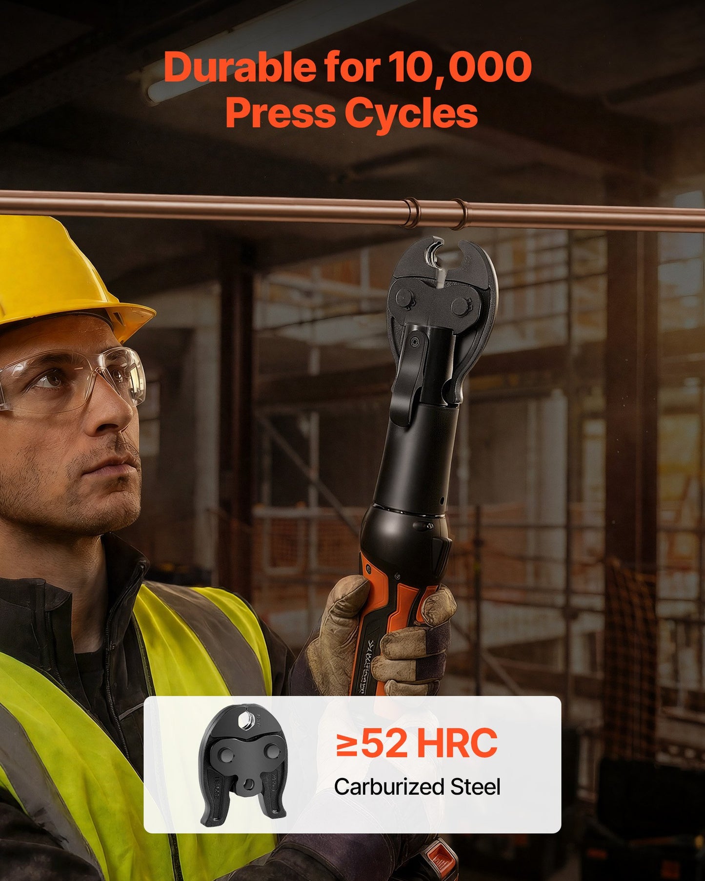 1/2 Inch ProPress Jaw for Copper Pipe Fittings - Compatible with 24KN Press Tools, Black