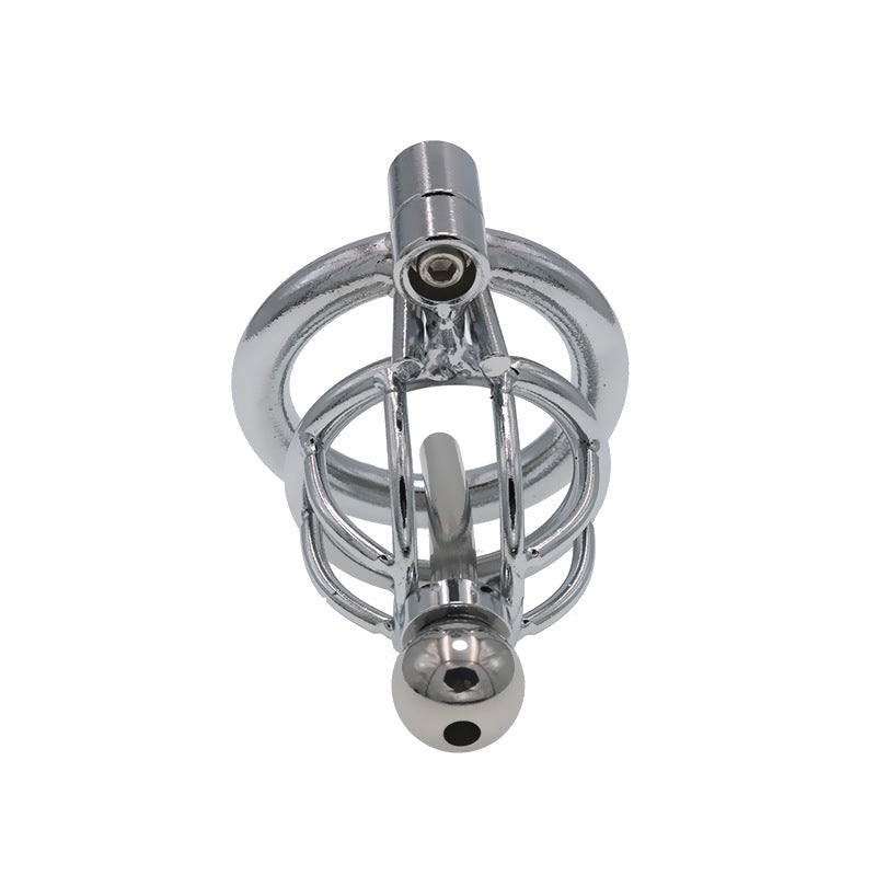 Metal Chastity Cage Lock for Adults - Silver, Multiple Sizes