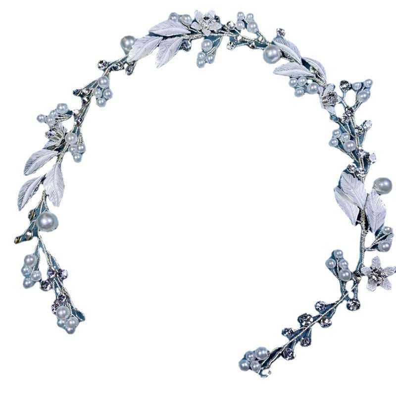 Pearl Hair Hoop - Silver