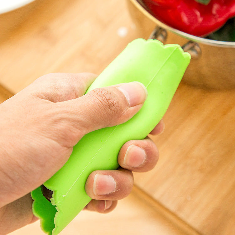 Manual Garlic Press Kitchen Tool - Silicone Handheld Peeler, Multiple Colors