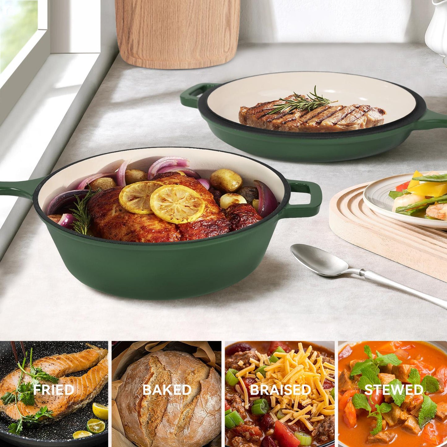A Cast-iron Soup Pot With Lid Safe, Reliable, And Designed To